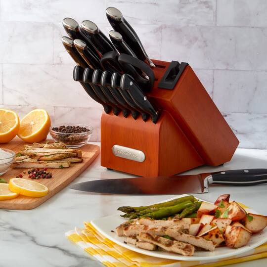 Farberware Edgekeeper Professional Black Cherry 15-Piece Block Set